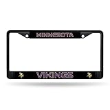 Rico Industries Minnesota Vikings Autokennzeichenrahmen, Metall, Schwarz