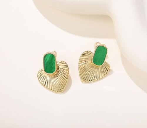 Heart Earrings for Women, 24K Gold-Plated Vintage Earrings with Hypoallergic Posts, Statement Dangle Earring Fashion Black Gold Earring Jewelry2