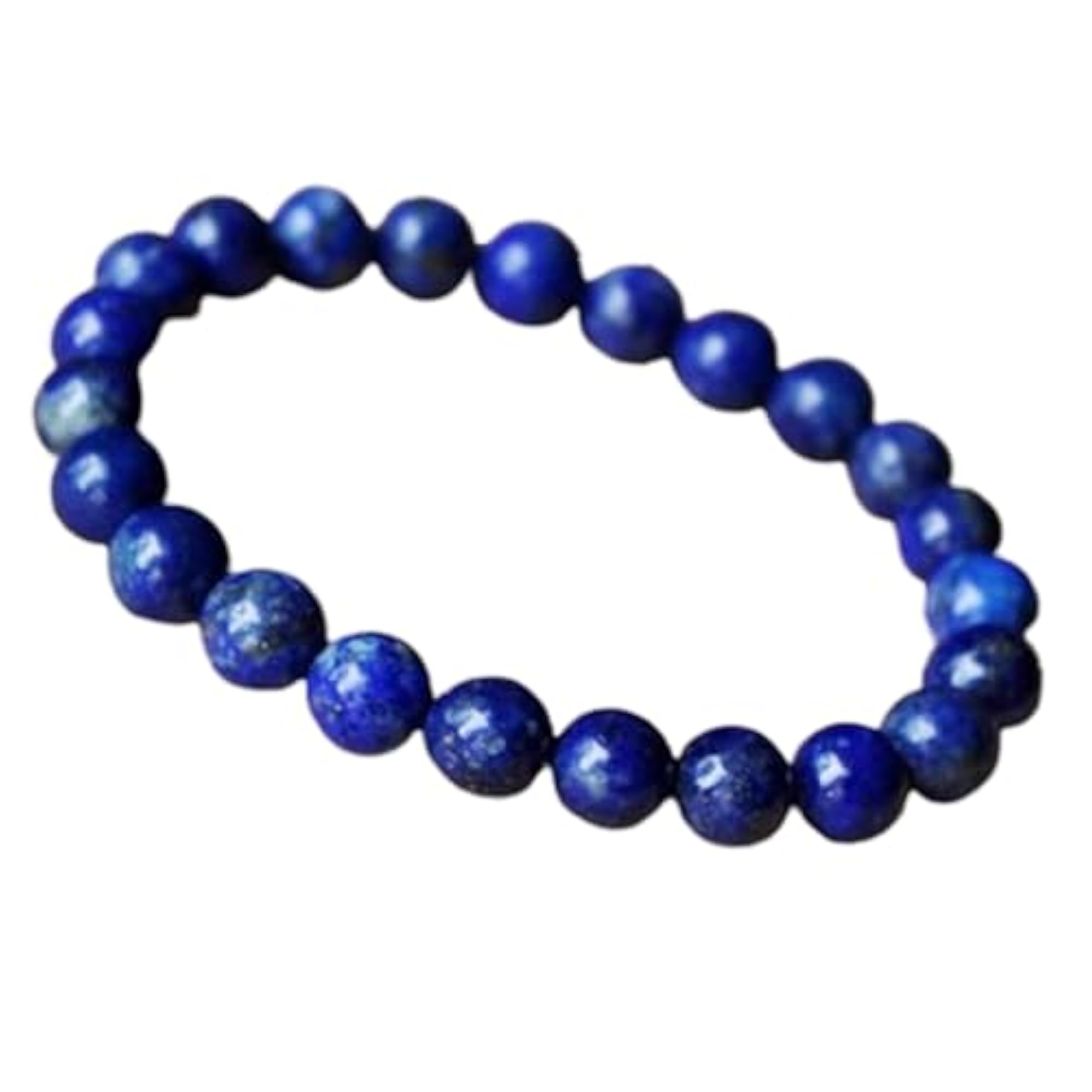 Natural Lapis Lazuli 8mm Round Beads Stretchable Bracelet, Unisex