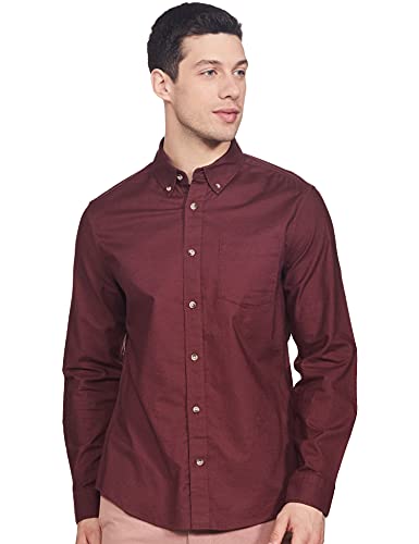 Image of Marks & Spencer Mens Solid Polyester Blend Collared Neck Regular Fit Easy Iron Shirt (Pack of 2)