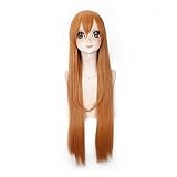 Koswiggle 100cm Anime Himouto! Umaru-chan DOMA Umaru Cosplay Wig Light Orange 80cm Long Straight Hair Peluca Halloween Party Costume Wigs