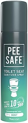 Pee Safe Toilet Seat Sanitizer Spray | Mint 75ml | Reduces Risk of UTI