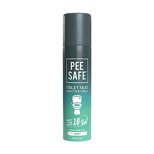 PEESAFE Toilet Seat Sanitizer Spray (75 ml) - Mint Reduces The Risk of UTI & Other Infections Protects From 99.9% Germs & Travel Friendly | Anti Odour, Deodorizer