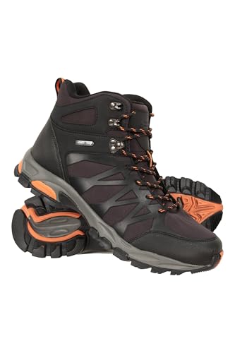 Image of Mountain Warehouse Trekker II Mens Waterproof Softshell Boots - Phylon Midsole Shoes, Mesh Lined, Rubber Outsole Footwear - For Spring Summer, Travelling, Hiking Black 6