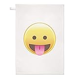  Gift Base Lengua Fuera Ojos Abierta Emoji Té Toalla Plato Paño