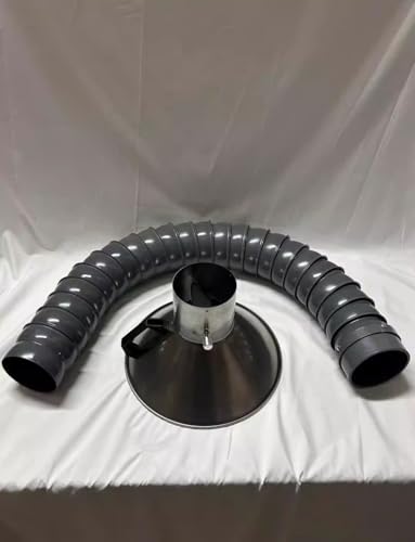 Brazo colector extractor de aire con manguera industrial de 200 mm 7