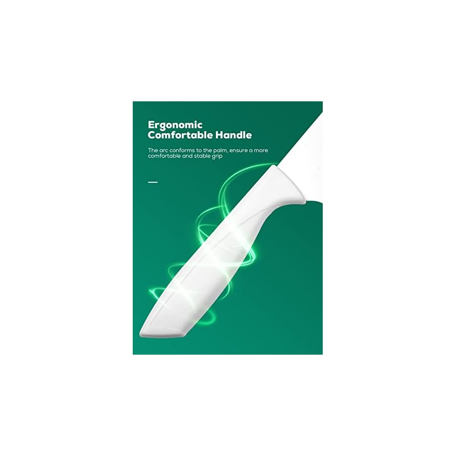 Knife-Set-DPerlla-16-Pieces-White-Kitchen-Knife-Set-with-Acrylic-Stand-High-Carbon-Stainless-Steel-Non-Stick-Coated-Knife-Block-Set-No-Rust-Non-Slip-Handle-Sharp-Knife Knife Set, D.Perlla 16 Pieces White Kitchen Knife Set with Acrylic Stand, High Carbon Stainless Steel, Non Stick Coated Knife Block Set, No Rust, Non Slip Handle, Sharp Knife