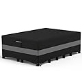 Gorpche Patio Furniture Set - Waterproof, Heavy Duty Outdoor Couch & Sectional Sofa Cover - Table & Chair Cover - Curved, 90" L x 62" D x 28" H, Grey & Black