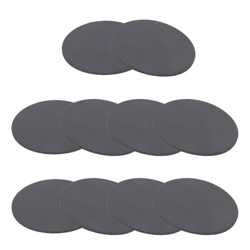 PATIKIL Rubber Solid Discs Washers, 10 Pcs 55mm OD x 1mm Thick Rubber Round Gasket Pad Bushings Spacer Washer for DIY Gasket Craft, Black