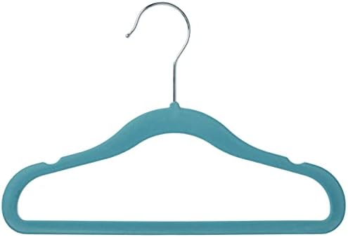 Amazon Basics Kids Velvet Hangers - 50-Pack, Blue