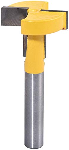 Broca de corte KATUR con ranura en T y riel en T, broca de ranura con agujero de 8mm para fresa de carburo para trabajar la madera (vástago de 8mm, ancho de 1.14 pulgadas)