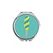 Yellow Green Spiral Sweet Ice Hand Compact Mirror Round Portable Pocket Glass