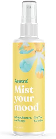 ASUTRA Tea Tree & Juniper Essential Oil Blend, Multi-Use Aromatherapy Spray, 4 fl oz | for Face, Body, Rooms, & Linens | Car, Fabric, and Bathroom Freshener | Refresh & Rejuvenate Skin