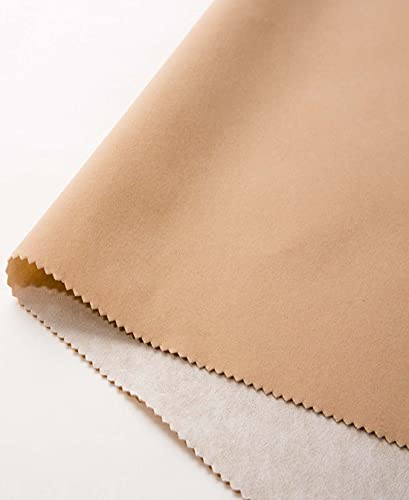 Waddllcor Self Adhesive Velvet Flock Contact Paper Liner for Jewelry Drawer 17.7" x 117" Craft Fabric Peel and Stick, Soft Velvet Liner for Drawer DIY (Apricot Yellow Color)