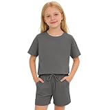 Batik Set Kinder Mädchen Kleidung Shirt 164 Sportbekleidung Radlerhose Mehrfarbiges Strand Trainingsanzug Outfit