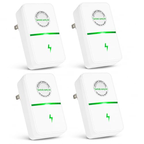 Electricity Saving Box Energy Saving Device Smart Save Plug Power Saver 4 Pack Stopwatt Smartplug Device Stop Watt Device Plug-in for Home Office Voltage Optimization Surge Outlet 90v-250v 30KW