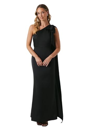 Coast Women’s One Shoulder Satin Bow Detail Bridesmaid Dress, Spring Summer, Bridesmaid, Wedding, Reception, Evening, Black Tie