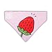 Max & Molly Wendehalstuch aus Stoff für Hunde und Katzen, um Bandana sicher an Ort und Stelle zu halten (rosa Erdbeeren, Mittelgroß)