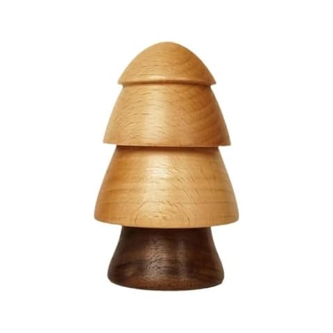 Huntmic Wooden Tree-shaped Toothpick Holder Dispenser, Solid Wood Cute Tree Toothpick Holder Kitchen Storage Container for Birthday Christmas Home Kitchen Table Decoration Crafts Gift Cover