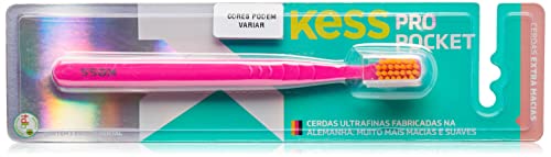 KESS Escova Dental Pro Pocket com protetor, pacote de 1 unidade