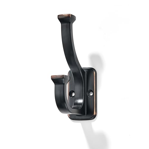 CABDM 3 Pack 4-1/2inch Oil Rubbed Bronze Coat Hooks
