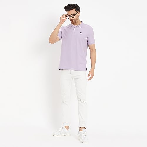 Image of Duke Stardust Men Half Sleeve Cotton T-Shirt (SD51 Lavender M)