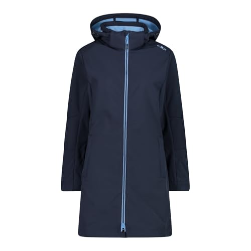 Veste imperméable CMP femme bleue contre le vent et le froid