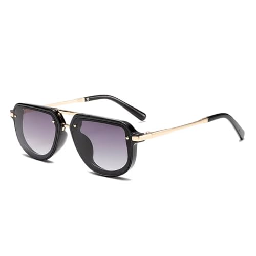 Lunettes de soleil luxe à rivets tendance et protection UV400 maximale