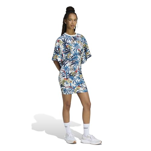 adidas Women's X Farm Rio Dress, Talc/st fade Gold/super Green, S