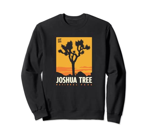 Regalo de diseño retro vintage del Parque Nacional Joshua Tree Desert Sudadera