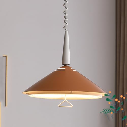 Lampe suspendue rétractable en métal avec hauteur réglable pour table - 2