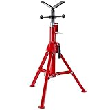 V-Head Pipe Jack Stand, Versatile and Sturdy,27 to 52 inches Adjustable Height, 1/8