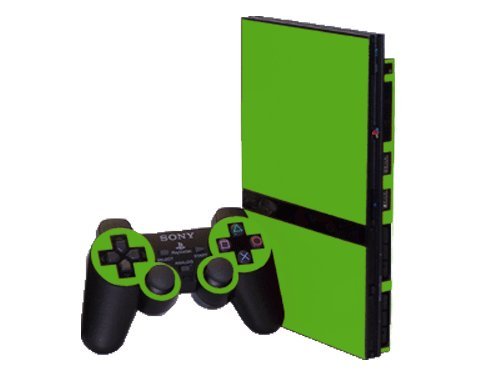Monster Green - Vinyl Decal Mod Skin Kit by System Skins - Compatible with PlayStation 2 Slim Console