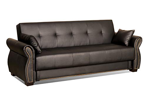 Serta SA-AVO-JB-Set Dream Convertible Seville Sofa with Storage, Java