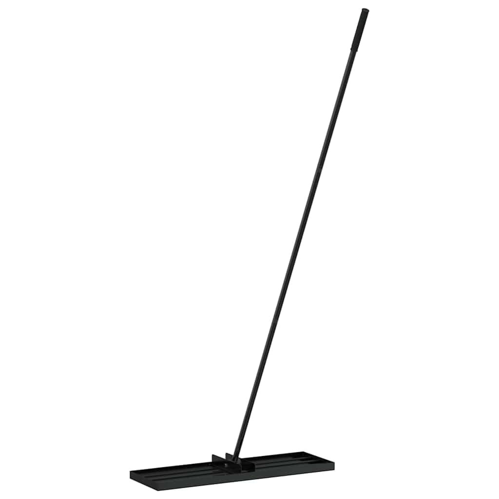 Gartenrechen 75x25 cm Pulverbeschichteter Stahl, Rasenrechen mit 200 cm abnehmbarem Stiel, Gartenharke zum Einebnen und Glätten für Rasenpflege