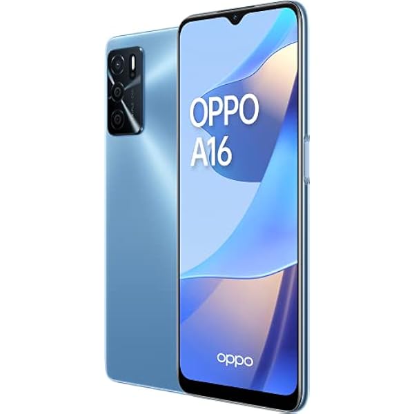 OPPO A16 - Teléfono Móvil libre, 4GB 64GB, Cámara 13 2 2 8 MP, Smartphone Android, Batería 5000mAh, Carga Rápida 10W, Dual SIM - Azul