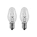 GULUANT 2 Pack Replacement 15 Watt Screw-in Base Night Light Bulb for Plug-in Scentsy Wax Warmer 120 Volts Lamp