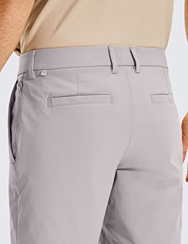 Crz Yoga Men's Stretch Golf Shorts - 9'' Slim Fit Waterproof Athletic Casual Work Shorts With Pockets Gull Gray 31 #TOP2
