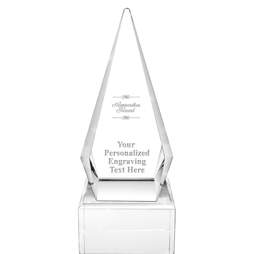 Crown Awards Personalized 9" Engraved Appreciation Zenith Crystal Award