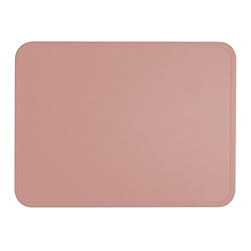 Image of Simple Modern Silicone Placemat for Baby, Toddlers, Kids | Non-Slip Baby Eating Table Food Mat for Restaurants and Dining Table | Piper Collection | Mauve Me