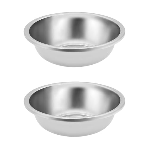 Set de 2 tazones grandes de acero inoxidable 15 Qt miniatura 1