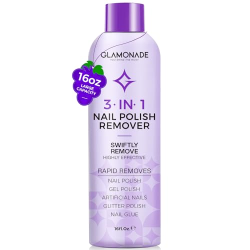 Glamonade Acetone Nail Polish Remover: 16 Fl Oz Professional Acetone