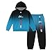 xueteox Boys Letter Graphic Print Hoodie Sweatshirt and Flap Pocket Sweatpants, Fall Winter Outfits for Kids (Blue, 10Y)