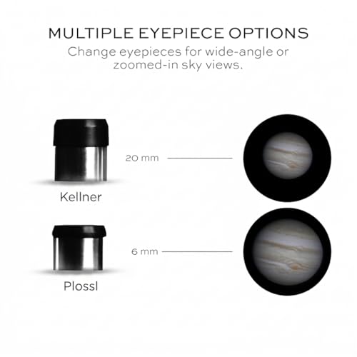 Image of Pie Matrix Draco 90800 Reflector Telescope - 90mm Aperture, 800mm Focal, ALT-AZ Side ARM Mount, Smartphone Adapter, Tripod - High-Power Telescope for Beginners & Intermediate Stargazers