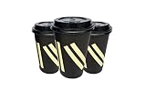 KIKOOOZ Disposable Coffee Cups with Lids And Sleeves, [100 Pack] 16oz Heavy Duty Disposable Paper Co
