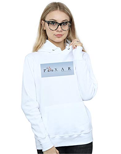 Image of Disney Women's Toy Story 4 Duke Caboom Pixar Studios Logo Hoodie White Medium