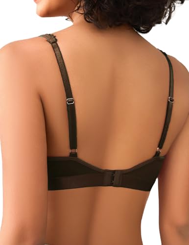 Image of Avidlove Lace Bralette for Women Sexy Deep V Neck Wireless Bralette Plunge Unpadded Bras Everyday Bra