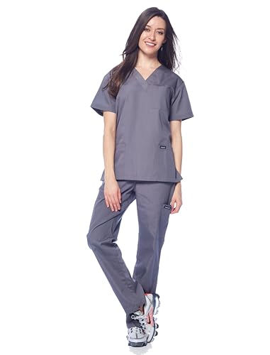image for Dagacci Medical Uniform Womens and Mens Scrubs Set Medical Scrubs Shir