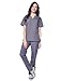 Dagacci Medical Uniform Womens and Mens Scrubs Set Medical Scrubs Shirt Top and Pant, Pewter Gray, Medium,