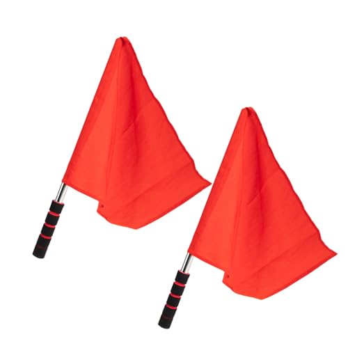 OHPHCALL Flags Set 2pcs Warning Signal Flags Traffic Safety Judges and Fan Cheering Easy to Handle